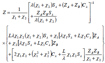 generic equation governing the impedance of the entire line